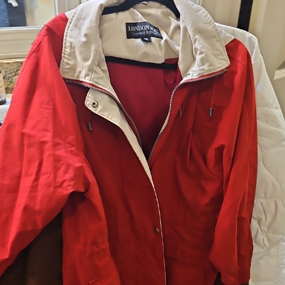 London Fog Women's Red Utility Jacket